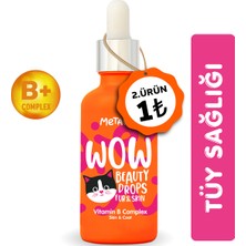 Metapet Tüy Döken Kedilere - Biotin Sağlığı Damlası, Dökülmesi Engelleyici Önleyici, Tüy Dökme için Vitamini