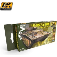 Ak Interactive Ak 4220 Us Army ve Usmc Kamuflaj Renkleri Model Boyası Seti 6X17 ml
