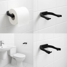 Derin Stok Siyah Tuvalet Kağıdı Tutucu Mat Kaplama Banyo Peçetelik