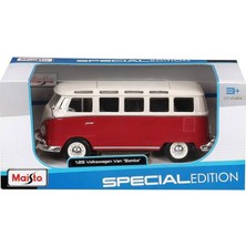 Popüler Sepet Volksvagen Van Samba 1:25 Model Araba -Necotoys - 31956