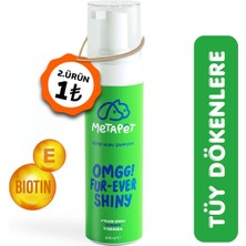 Metapet Köpek Tüyü Dökülmesini Engelleyici Kuru Köpük Şampuanı, Köpeklere için Dökümü Önleyici, Tüy Bakımı