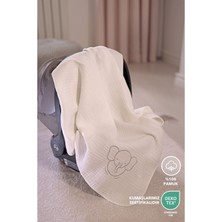 Özgürce %100 Pamuk 4 Kat Müslin Bebek Pike ve Battaniye, Nakış Detaylı