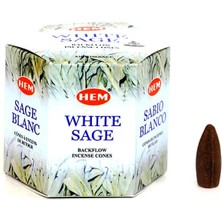 Starseven White Sage Back Flow Cones 40'lı