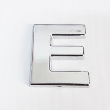 İsmiyle Al Cemax E Harfi  3,75 cm Krom Yapışkanlı