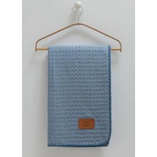 Özgürce Yumuşacık Bebek Battaniyesi 80X90, Mavi, Üçlü Katmanlı, Rahat ve Şık