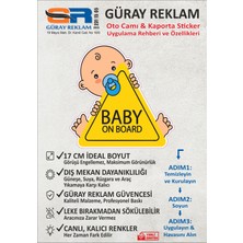 Güray Reklam 17 cm Baby On Board Araçta Bebek Var Sticker - Güneşe ve Suya Dayanıklı Dış Mekan Oto Cam & Kaporta Yapıştırma