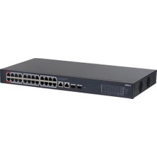 İsmiyle Al Dahua CS4228-24GT-375, 24PORT, Gigabit, Poe 375W, 2 Port Uplink, 2 Port Sfp Gigabit Combo, Cloud Yö