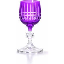 Mor Kristal Ayaklı Lüks Bardak Vintage Kesim Su Kahve Yanı Kokteyl Sunum Bardağı Cam – Sudedi Home