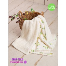 Özgürce Yumuşak ve Hafif Bebek Battaniyesi 85X87 Cm, Doğal ve Konforlu Zeytinim Serisi