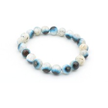 Murty99 Hakiki Doğal Blue Ice Glaserit Taşı Bileklik 9 mm
