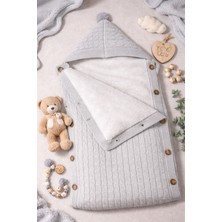 Özgürce Yumuşak Triko Bebek Battaniye ve Kundak, Elyaflı Hediye Seti