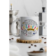 Kişiye Özel Coğrafya Öğretmeni Kupa Bardak, Öğretmenler Günü Hediyesi, 24 Kasım Hediyesi, Porselen Baskılı Hediye Kupa