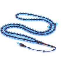 Murty99 Sistemli Sığırcık Kesim 99 Luk Bordo Mavi Toz Kehribar Tesbih