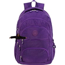 Alanç Gift Lüks Krinkıl Unisex Suya Dayanıklı Kumaş Lise ve Ortaokul Sırt Çantası, Çok Gözlü Okul Çantası