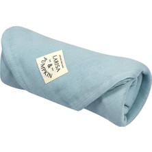 Özgürce Mavi Düz Müslin Örtü 120×120 Cm, Şık ve Yumuşak Dokulu Kullanım Kolaylığı