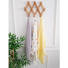 Özgürce Yumuşak ve Nefes Alan Çok Amaçlı Müslin Örtü 3'lü Set, 80X80CM