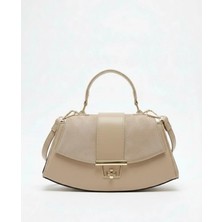 Heybe Shop Premium Geometrik Kesim Süet ve Deri Detaylı Çanta El ve Omuz Çantası