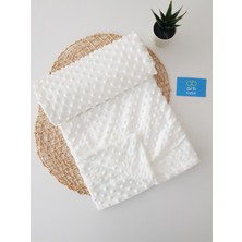 Özgürce Çift Katlı Beyaz Nohut Bebek Battaniyesi, Yumuşak ve Rahat Kullanım