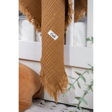 Özgürce 4 Katlı Müslin Bebek Battaniyesi 110X110CM, %100 Doğal Organik Pamuk