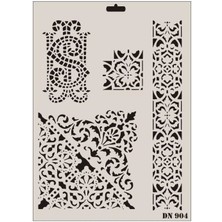 İsmiyle Al Rich Dantel Seri DN904 Stencil 35X25 cm