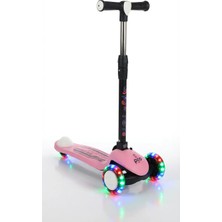 Işıklı/ledli Üç Teker Yükseklik Ayarlanabilir ve Katlanabilir Fren Sistemli Çocuk Scooter