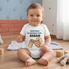 Novera Baby Organik %100 Pamuklu Bebek Zıbın Bebek Babam Yazılı Body