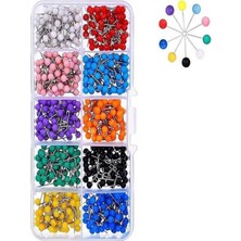 İğne İzi 490’LI 15 mm Renkli Toplu Iğne – Kutulu Karışık Renk Dikiş ve Ofis Iğne Seti