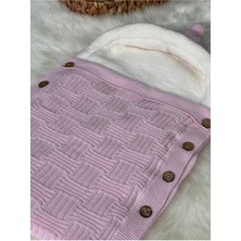 Özgürce Çizgi Desenli Örgü Triko Bebek Kundağı, Yumuşak ve Rahat Tasarım