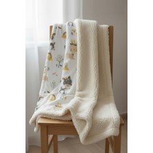 Özgürce Yumuşak ve Sevimli Bebek & Çocuk Battaniyesi, Teddy ve Pamuk Kumaş, 100X100 cm