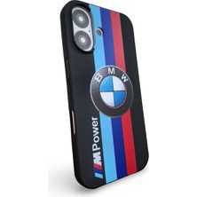 Epro iPhone 16 Uyumlu Bmw M Power Baskılı Içi Kadife Yüksek Kalite Soft Silikon Kılıf