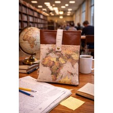 Talking Dreams Dünya Haritası Desenli Kitap Kılıfı