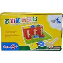 Direkstoktan Eğitici Ahşap Çak Çak Geometrik Şekil Bultak Masası - Montessori Motor Gelişim Oyuncağı