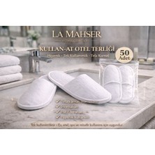 La Mehser Tekli Paketlenmiş 50'li Paket Otel Terliği