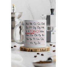Türkçe Öğretmeni Kupa Bardak, Öğretmenler Günü Hediyesi, Beyaz Seramik Kupa, Anlamlı ve Şık Hediye Bardak