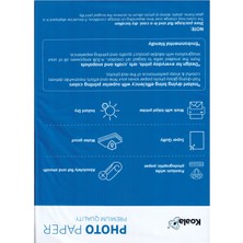 Koala Papers Epson Ecotank L1250 103 ile Uyumlu Yapışkanlı Adhesive Sticker Premium Parlak  A4 Fotoğraf Kağıdı 135 Gr. 50 Adet