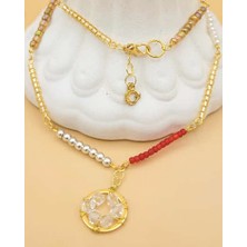 Nevoka Kırmızı Boncuklu El Yapımı Kolye