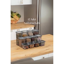 12 Li 3 Boy Kavanoz Seti & Saklama Kabı & Erzak Kabı 6X650/1300/1900 ml (40 Lı Etiket Hediyeli)