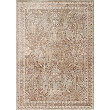 Kalesta Halı Nova 01 Cream Gold Renkli ve Uşak El Dokuma Halı Desenlerine Sahip Oturma Odası, Salon Halısı Halısı