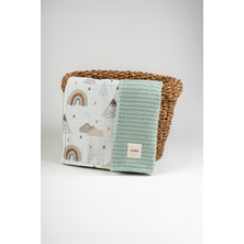 Özgürce Çok Desenli 100X140 Çift Yönlü Müslin Pike ve Battaniye Seti