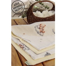 Özgürce Yumuşak ve Hafif Çift Taraflı Pamuk Müslin Bebek Battaniyesi 85X85CM