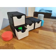 Talaşoğlu Masa Üstü Hobi ve Kırtasiye Organizeri - 4'lü Modüler Çekmece Sistemi