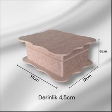 Sekay Ahşap Ham Ahşap Boyanabilir Takı-Aksesuar Dekoaratif Küçük Boy Çok Amaçlı Dikdörtgen Kutu