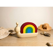 Mibe.co Gökkuşağı Salyangoz: Renkli Istifleme ve Gelişim Oyuncağı Montessorieğitici Oyuncak