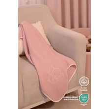 Özgürce %100 Pamuk 4 Kat Müslin Bebek Pike ve Battaniye, Nakış Detaylı