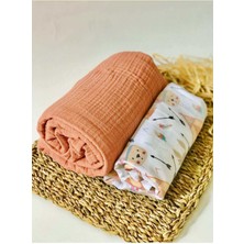 Özgürce Çok Amaçlı 4 ve 2 Kat Müslin Bezi Örtü Battaniye Seti