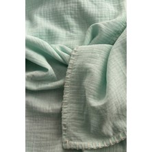 Özgürce Çift Kat Müslin Çok Amaçlı Örtü Düz Renkli Çok Yönlü Kullanım