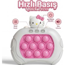 Bbsky Hızlı Basmalı Pop Game Kitty Işıklı Sesli Pilli Pop It Toy Eğitici El Konsolu Stres Oyuncağı
