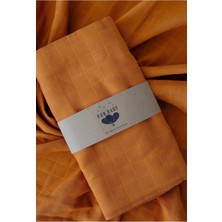 Özgürce Yumuşak Pamuk Müslin Bebek Örtüsü ve Battaniye, 100X75 Cm, Tarçın Renk