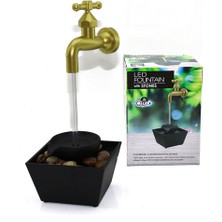 Go İthalat Şelale Musluk Dekoratif Süs Havuzu Elektirikli - Ledli (5332)