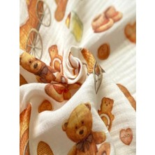 Özgürce Yumuşak ve Nefes Alabilir Organik Pamuk Müslin Bebek Örtüsü